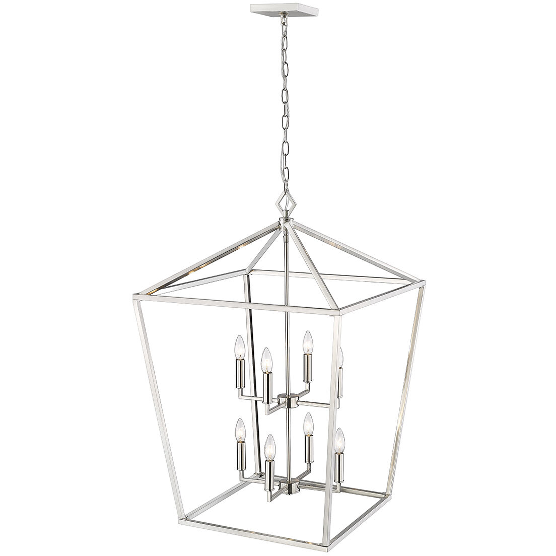 Corona 8 Light 24 inch Satin Nickel Pendant Ceiling Light
